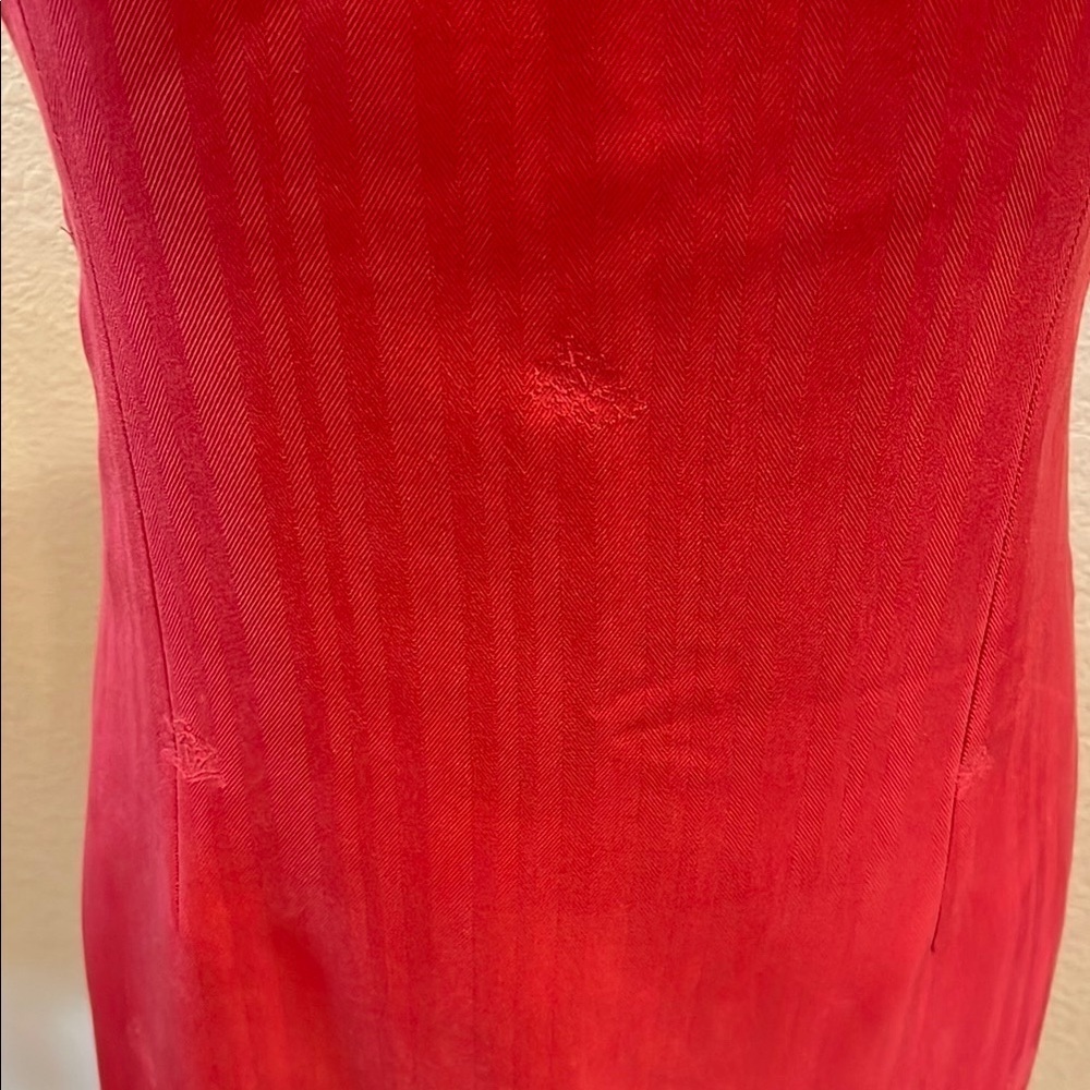 Elegant Tommy Bahama Orangish-Red Sleeveless Dress - Picture 2 of 5